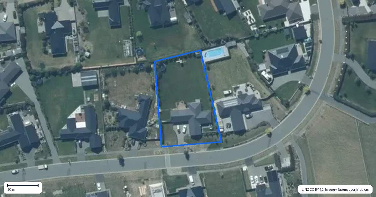 Property context map for 90 Silver Peaks Drive, West Melton