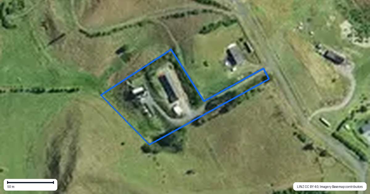 Property context map for 235 Hills Road, Raglan