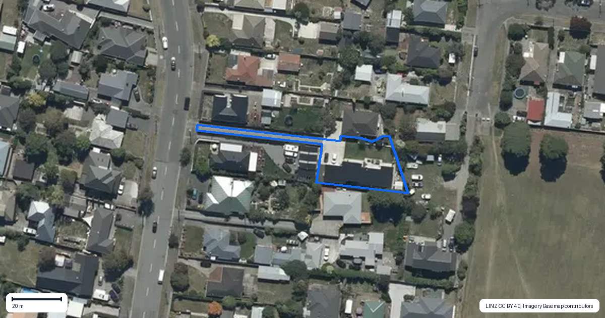Property context map for 1/32 Burwood Road, Burwood, Christchurch