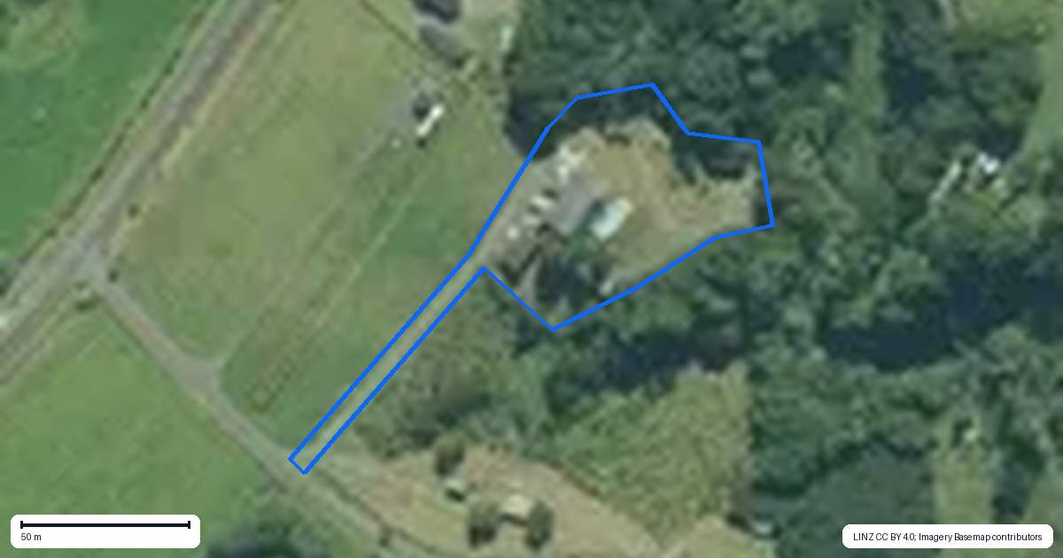 Property context map for 367 King Road, Mangawhai