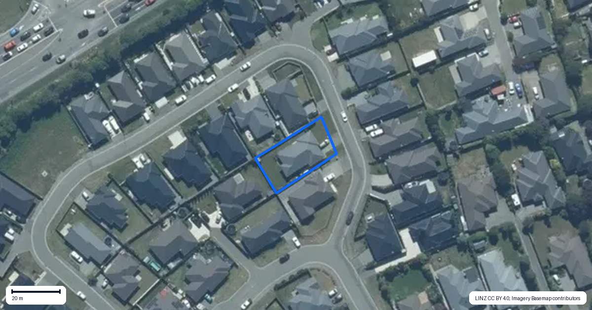 Property context map for 20 Dalwood Crescent, Rolleston