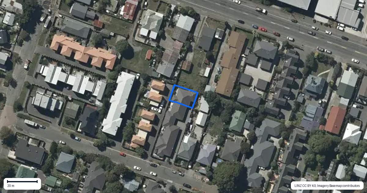 Property context map for 19C Walpole Street, Waltham, Christchurch