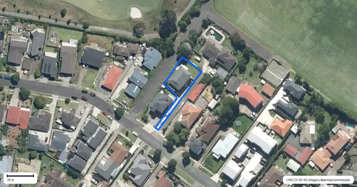 Property context map for 23 Omana Road, Papatoetoe, Auckland