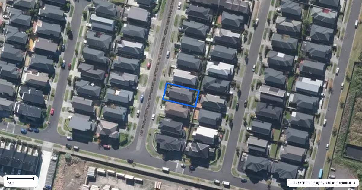 Property context map for 16 Camp X Place, Whenuapai, Auckland