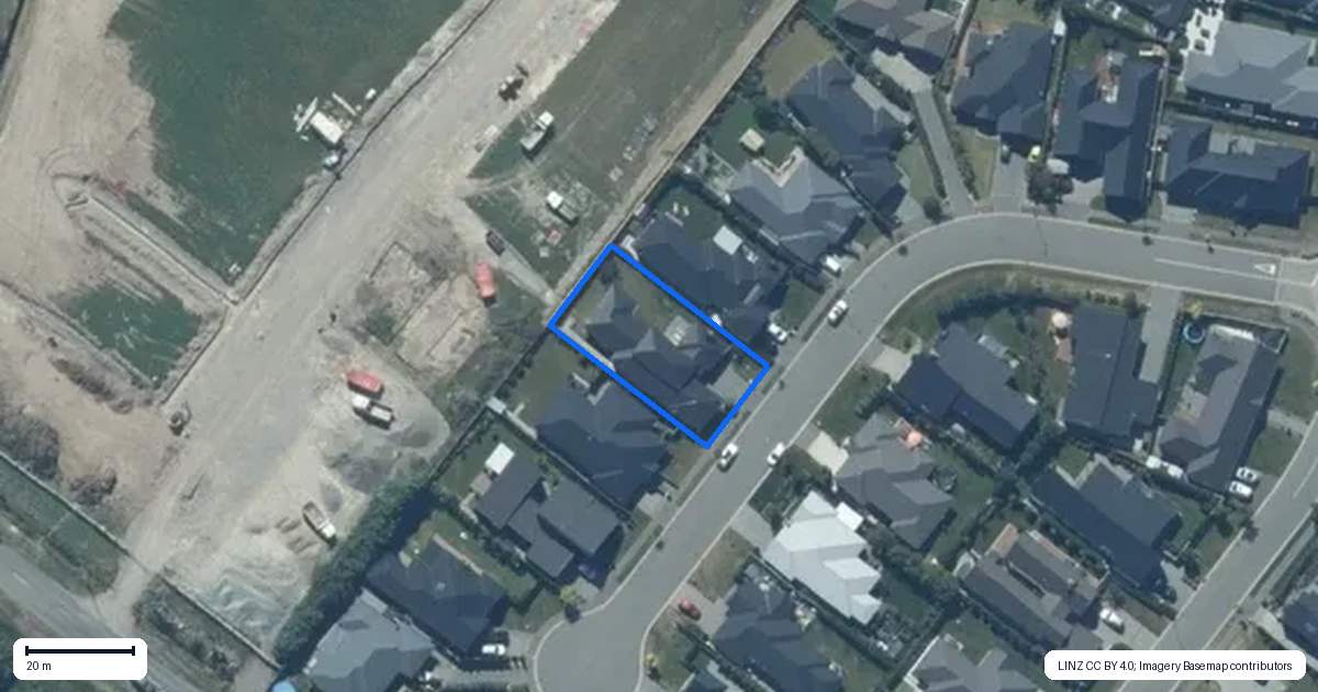 Property context map for 16 Dollar Place, Prebbleton
