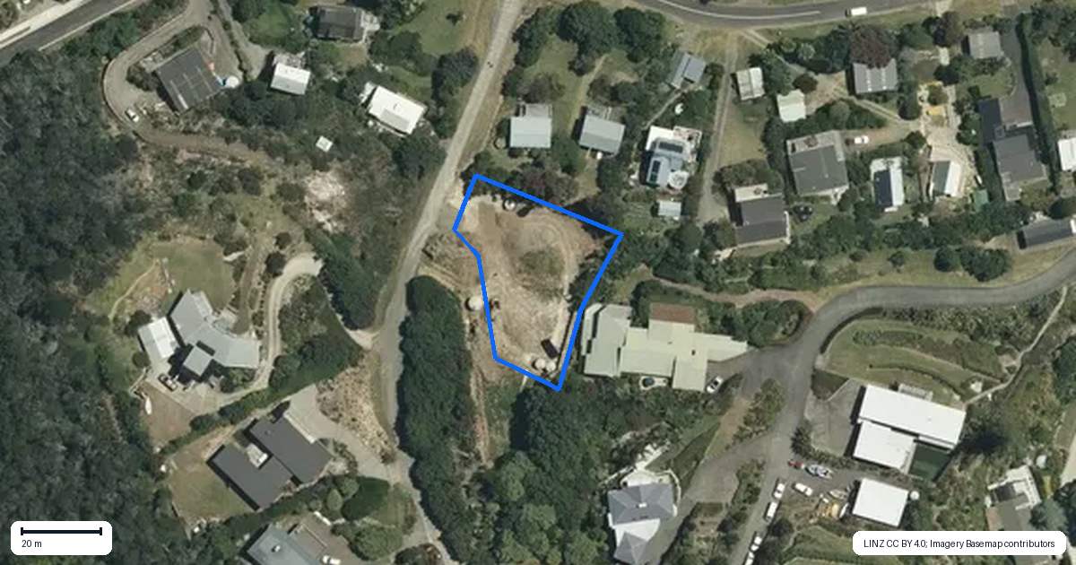 Property context map for 66G Pa Road, Hahei, Whitianga