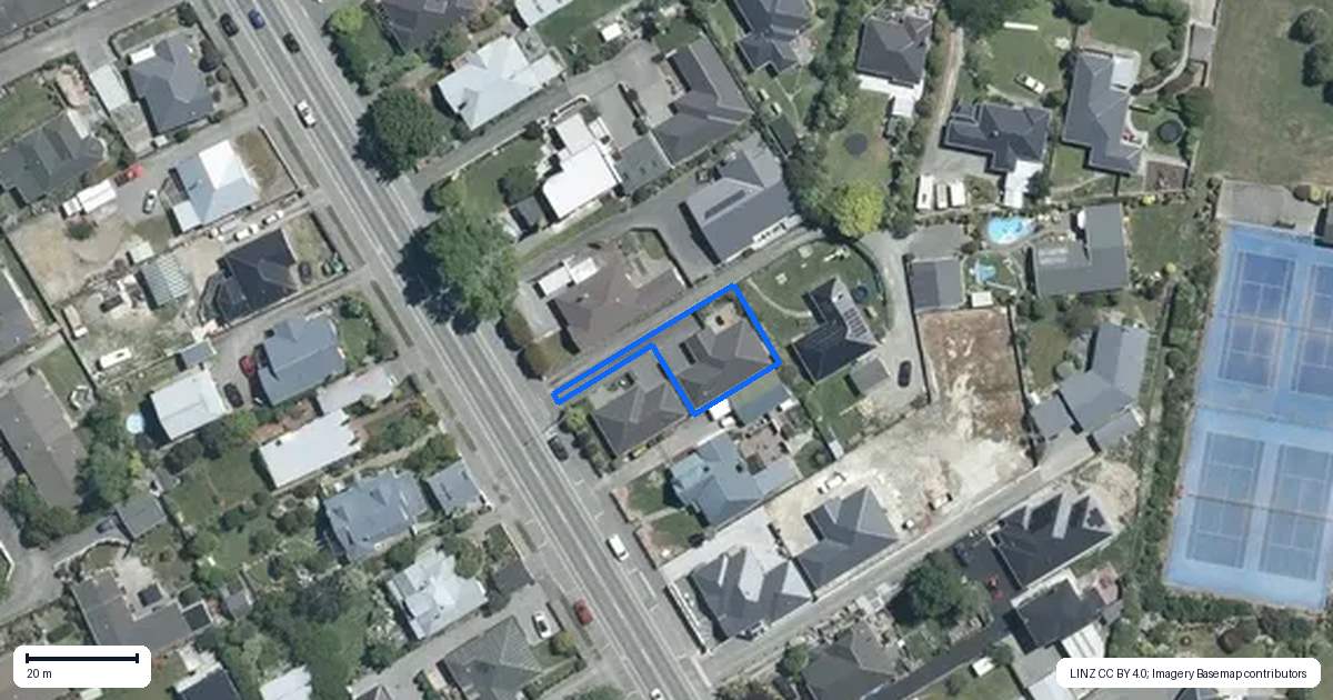 Property context map for 2/253 Otipua Road, Highfield, Timaru