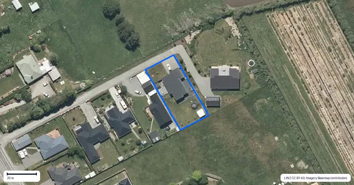 Property context map for 99C Te Ngawai Road, Pleasant Point