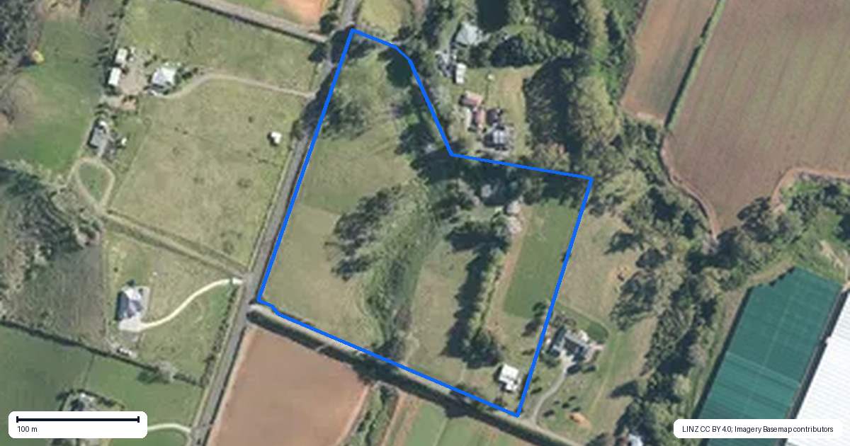 Property context map for 115 Aka Aka Road, Puni, Pukekohe