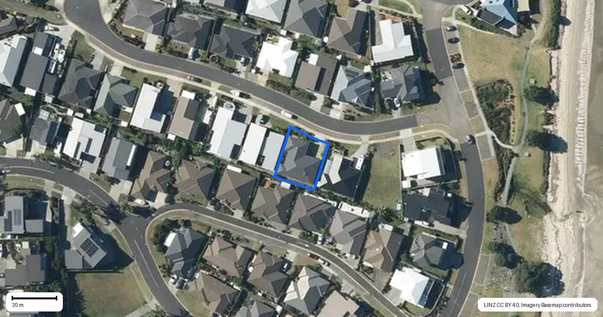 Property context map for 7 Trevally Place, Snells Beach