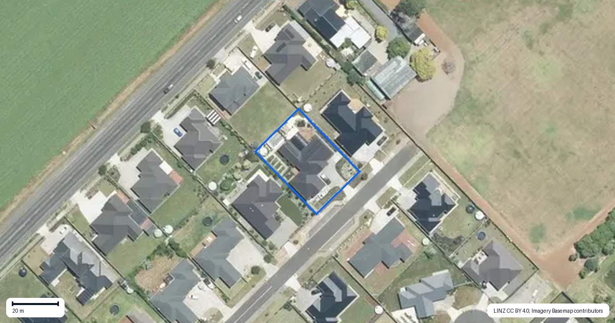 Property context map for 43 Sunset Drive, Pukekohe