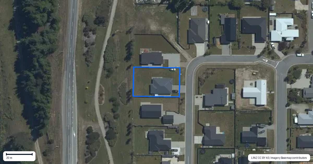 Property context map for 7 Edna Lane, Lake Hawea