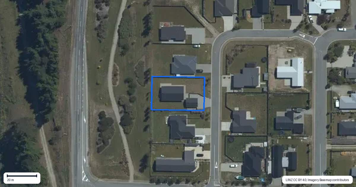 Property context map for 5 Edna Lane, Lake Hawea