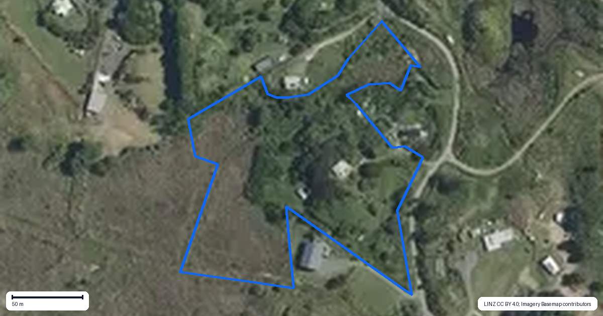 Property context map for 44A Happy Jacks Road, Mahia