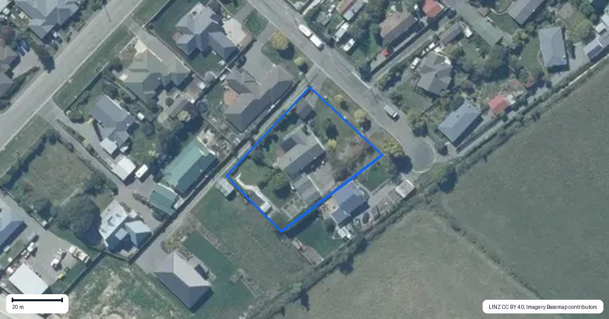 Property context map for 10 Flannery Street, Leeston