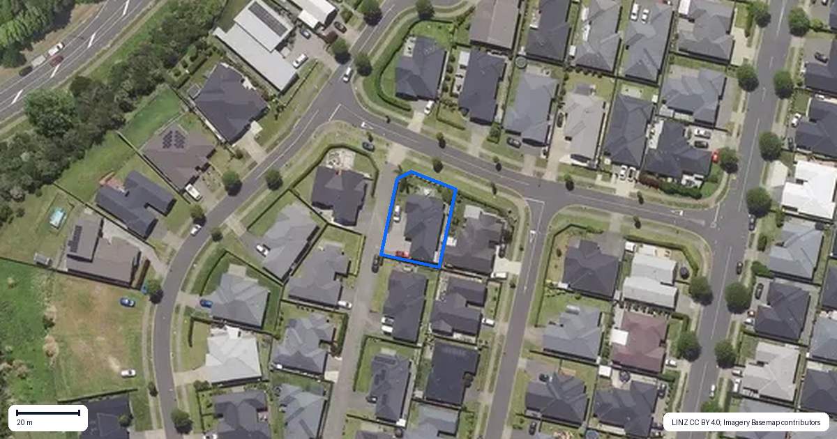 Property context map for 1 Shea Lane, Pyes Pa, Tauranga