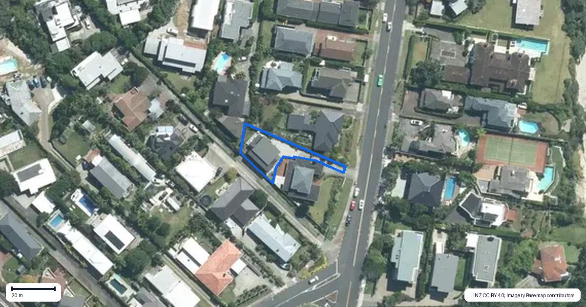 Property context map for 144A Beach Road, Campbells Bay, Auckland