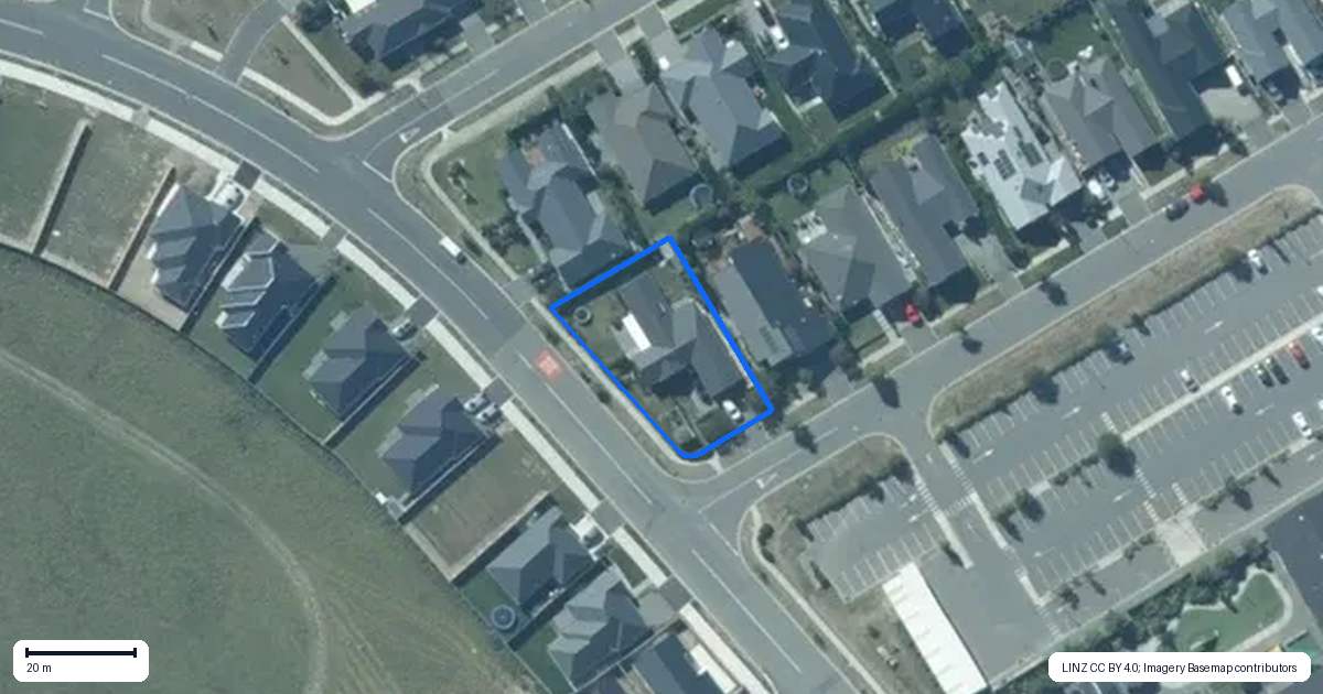 Property context map for 1 Lemonwood Drive, Rolleston