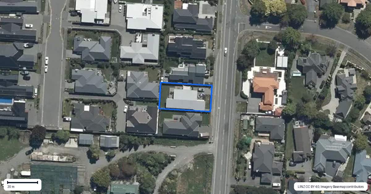 Property context map for 199 Cavendish Road, Casebrook, Christchurch