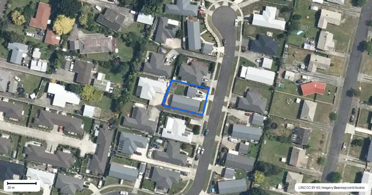Property context map for 22 Wescombe Grove, Feilding