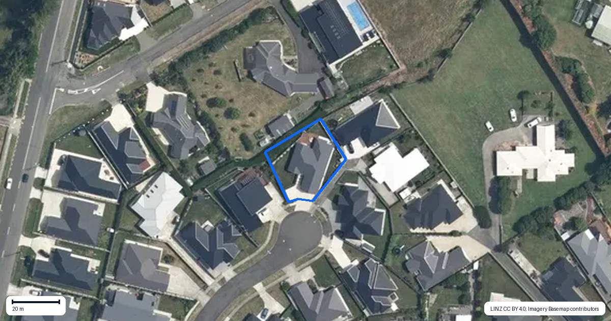 Property context map for 20 Huffington Place, Feilding