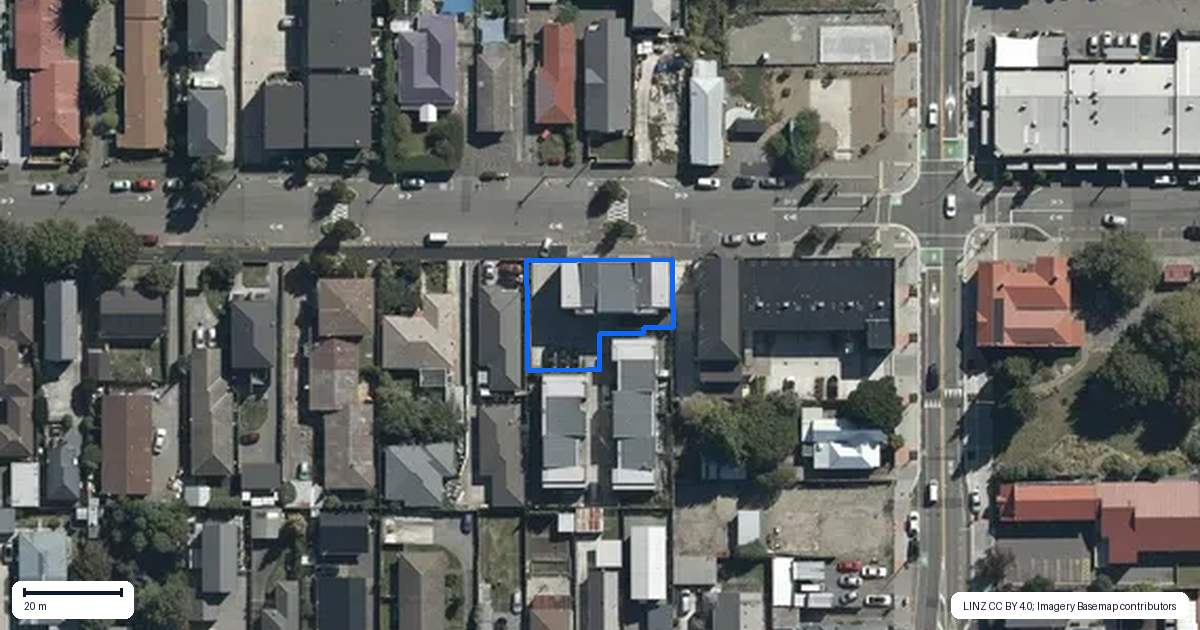 Property context map for 3/376 Worcester Street, Linwood, Christchurch