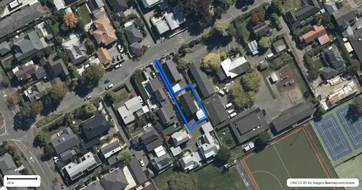 Property context map for 96 Merivale Lane, Merivale, Christchurch