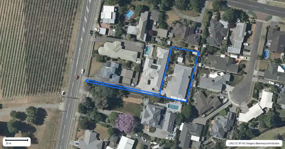 Property context map for 283 Church Road, Greenmeadows, Napier