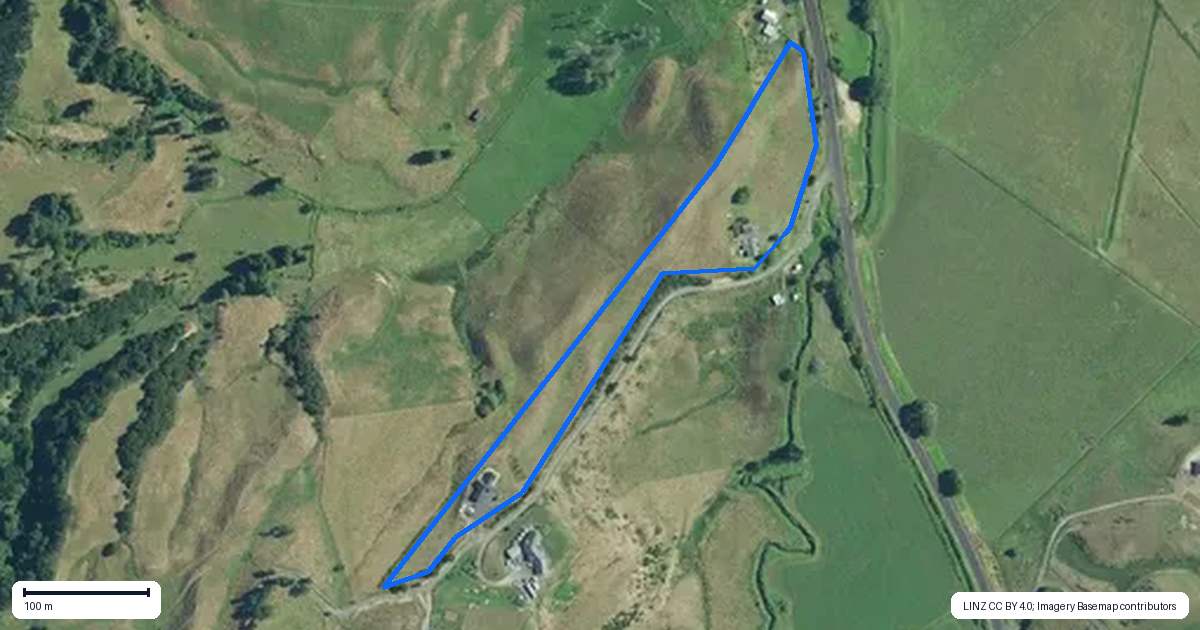 Property context map for 152 Highway 22, Pukekawa