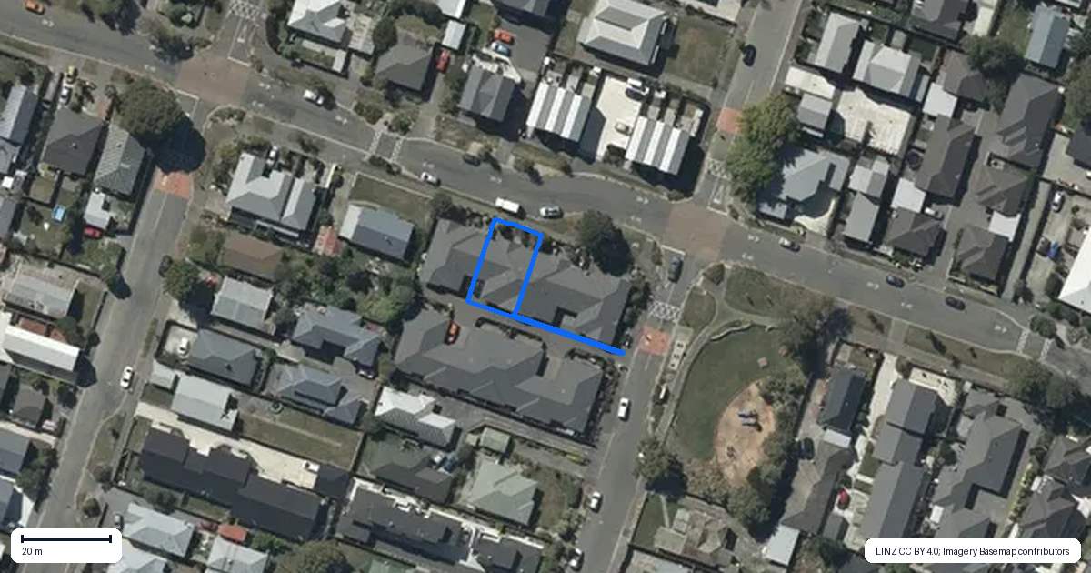 Property context map for 53B Grafton Street, Waltham, Christchurch