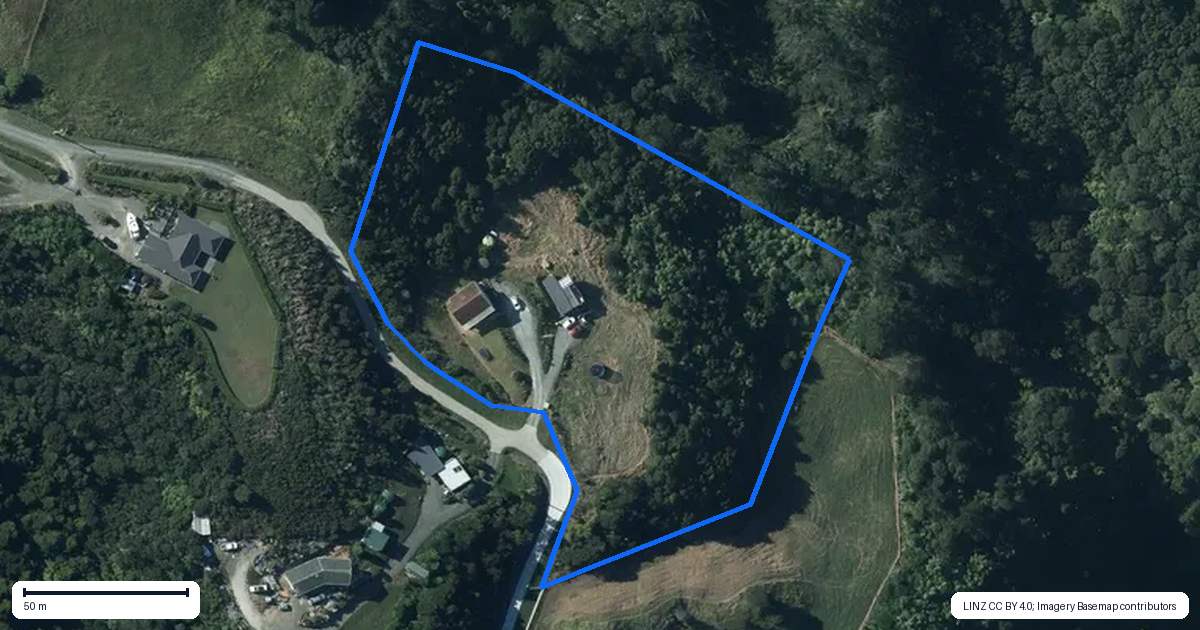 Property context map for 181B Govan Wilson Road, Whangaripo, Wellsford