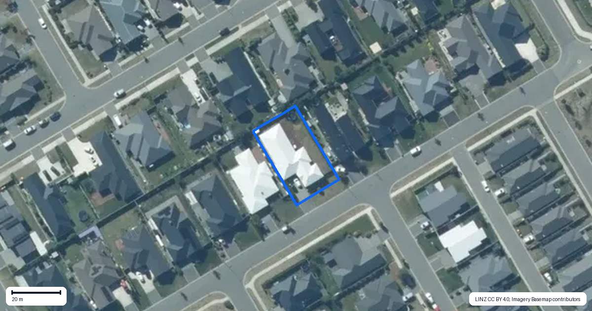 Property context map for 35 Lemonwood Drive, Rolleston
