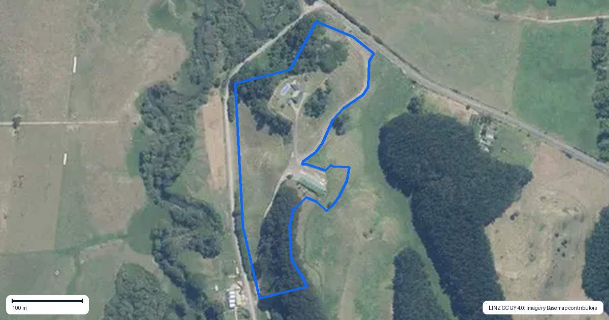 Property context map for 519 Otamarakau Valley Road, Pukehina