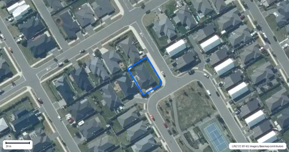 Property context map for 57 Moreton Green, Rolleston
