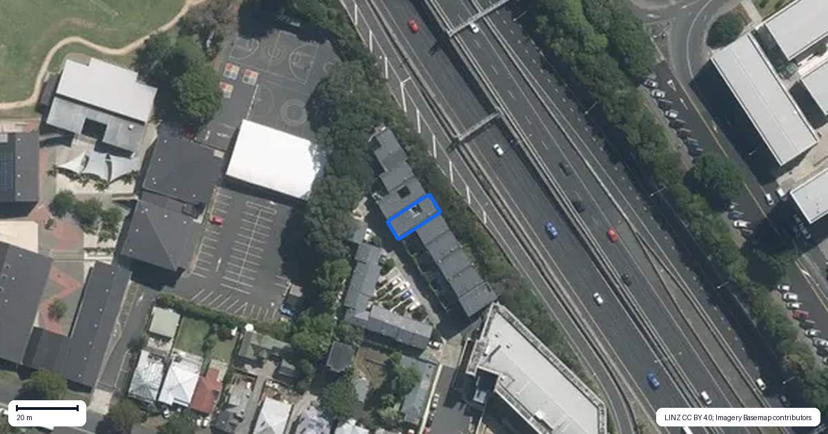 Property context map for 12 Foundries Lane, Freemans Bay, Auckland
