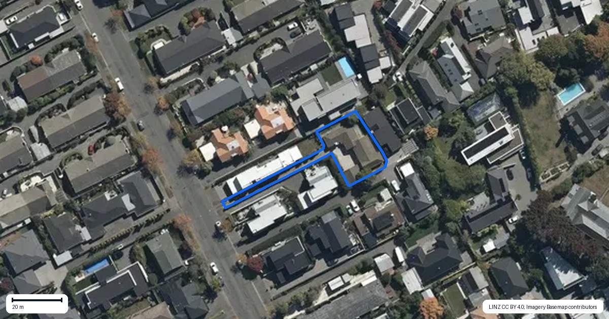 Property context map for 82A Winchester Street, Merivale, Christchurch
