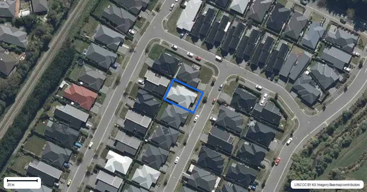 Property context map for 17 Booth Way, Belfast, Christchurch