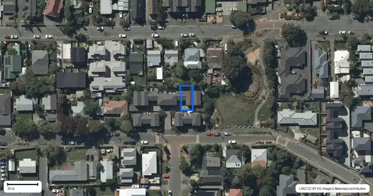 Property context map for 35B Ruskin Street, Addington, Christchurch