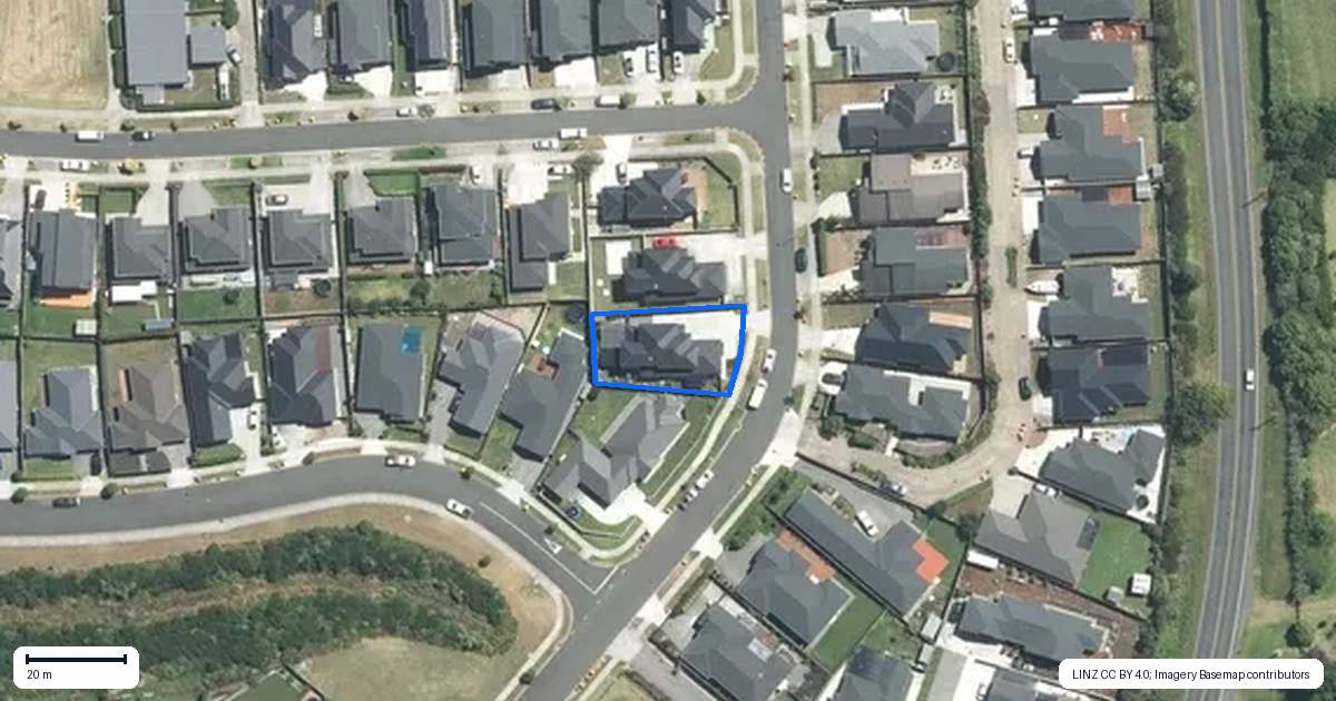 Property context map for 76 Twin Parks Rise, Papakura