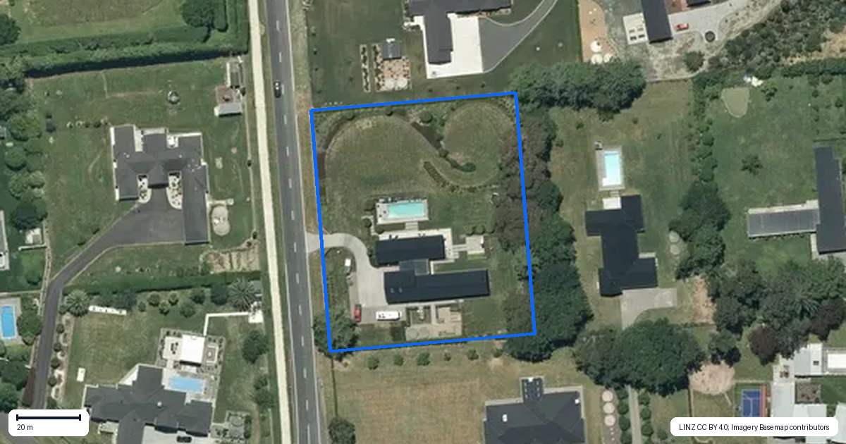 Property context map for 151 Newell Road, Tamahere, Hamilton