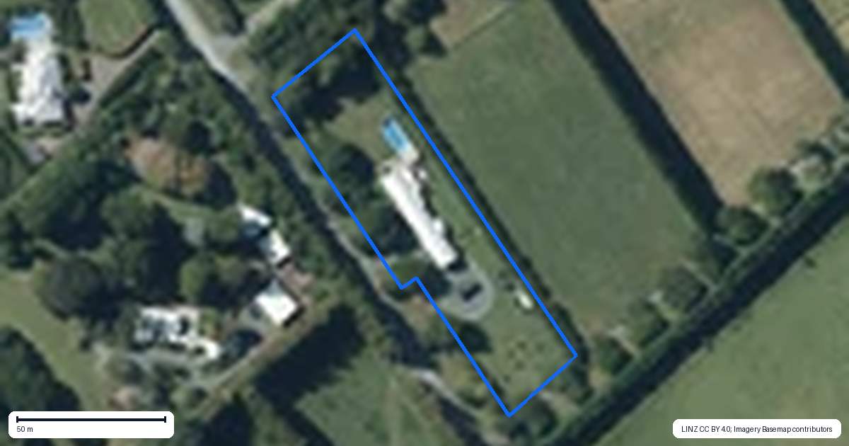 Property context map for 147A Jones Road, Tawharanui Peninsula, Matakana