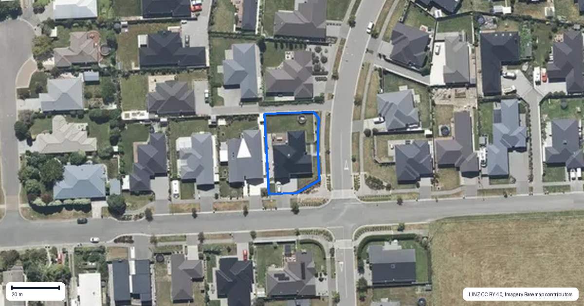 Property context map for 1 Hamlett Drive, Woodend