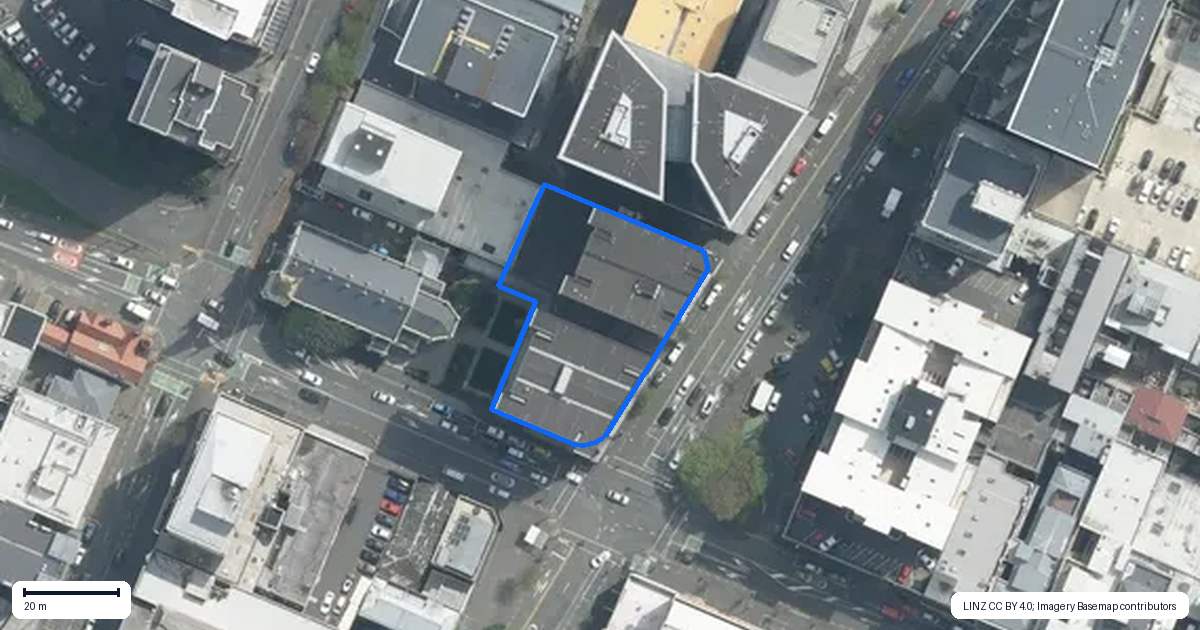 Property context map for 801/166 Victoria Street, Te Aro, Wellington
