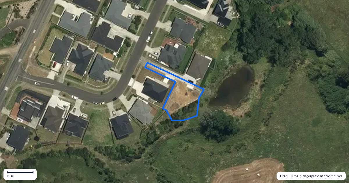 Property context map for 16 Thomason Crescent, Pokeno