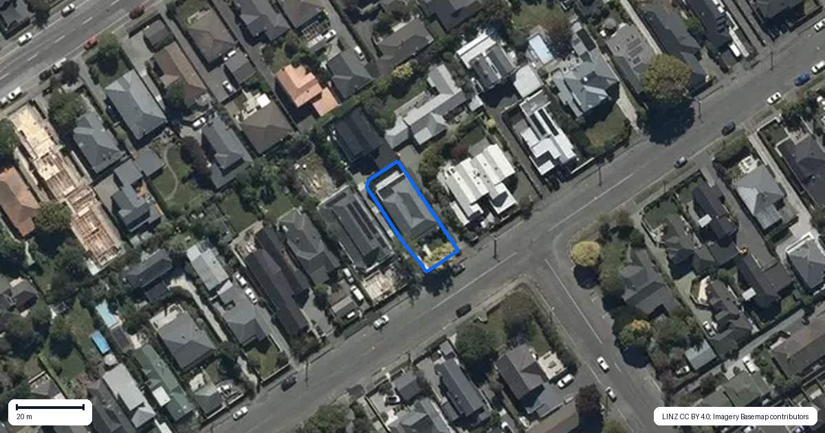 Property context map for 33 Hawkesbury Avenue, St Albans, Christchurch
