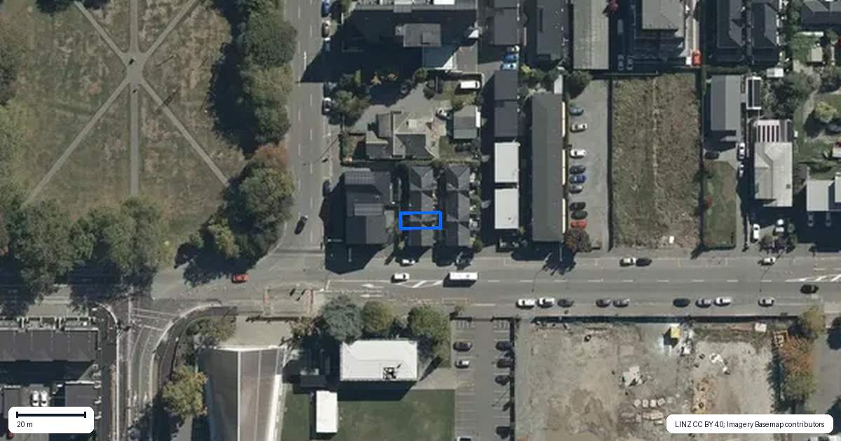 Property context map for 2/233 Hereford Street, Christchurch Central, Christchurch