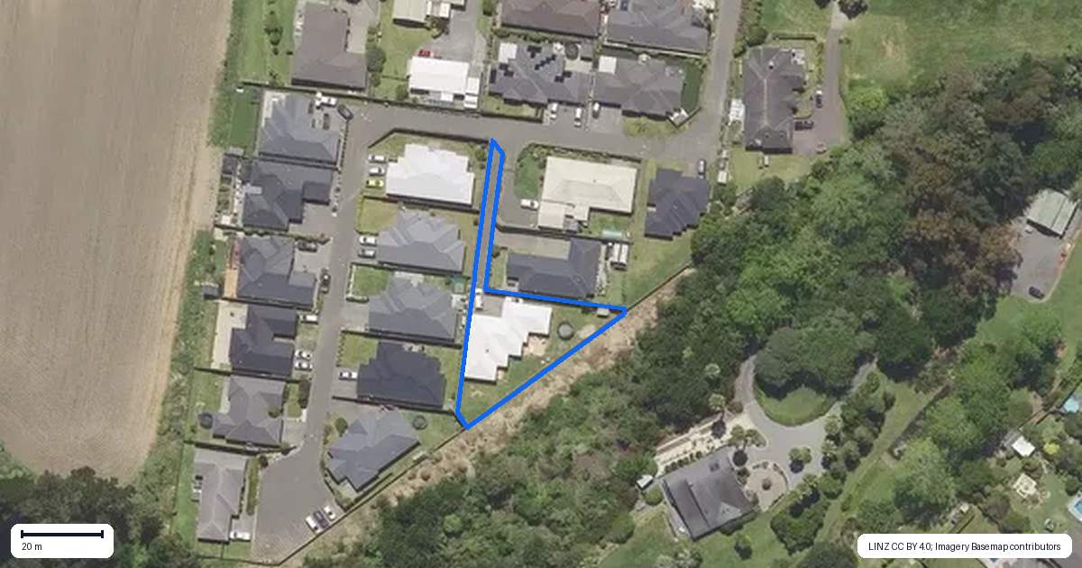 Property context map for 17 Kirk Lane, Ohauiti, Tauranga