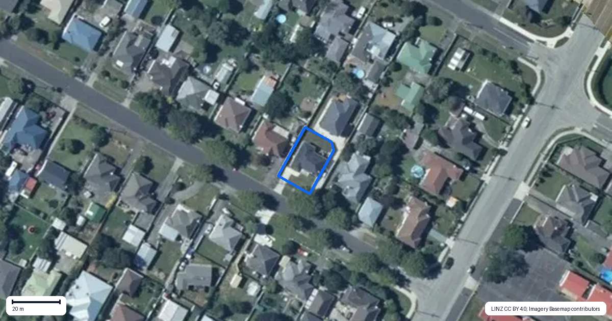Property context map for 6 Dudley Street, Levin