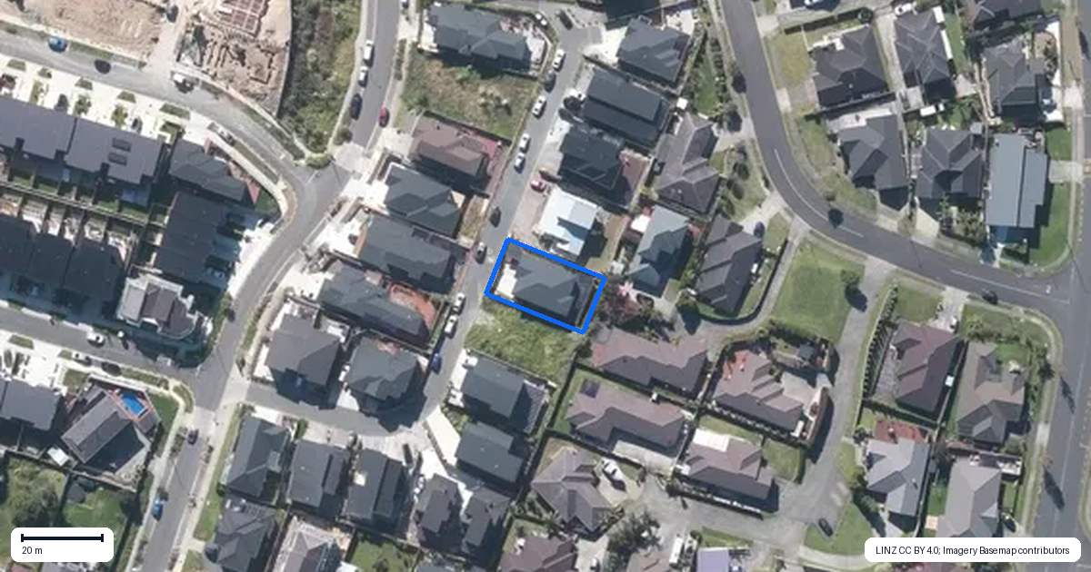 Property context map for 15 Merv Clarke Lane, Massey, Auckland