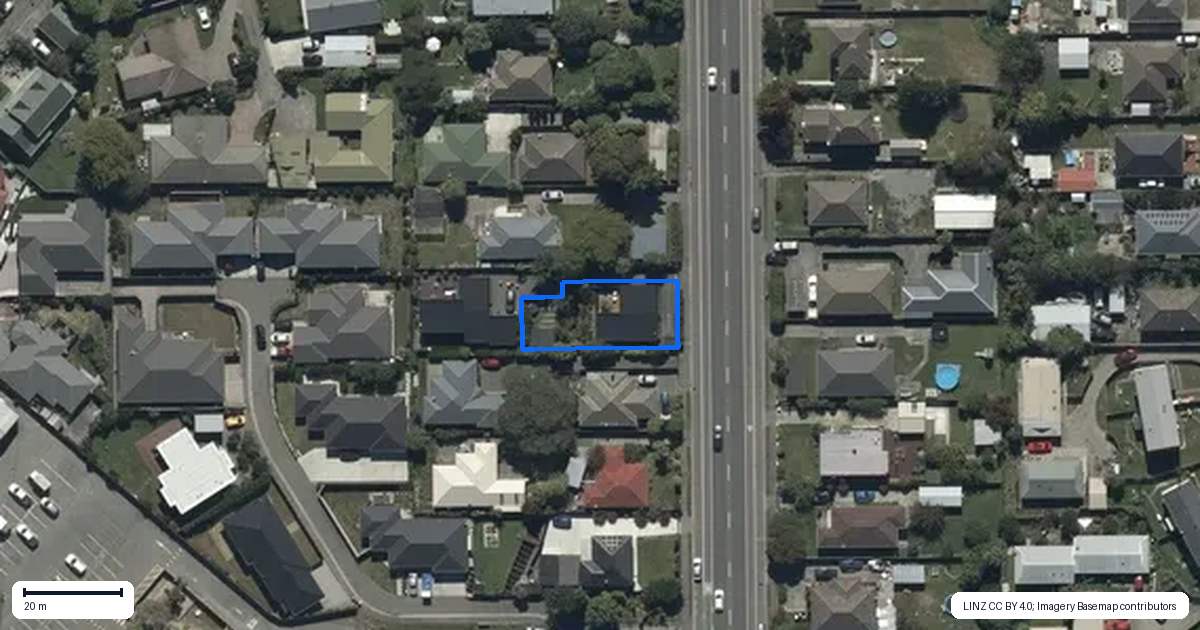 Property context map for 275 Hills Road, Mairehau, Christchurch